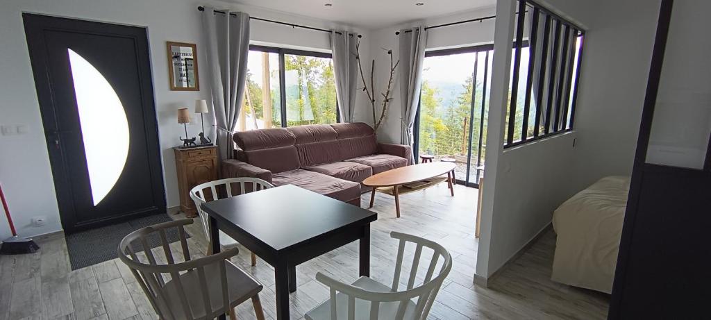 科利比塔Studio 1 Cabana de pe Stanca的客厅配有沙发和桌椅