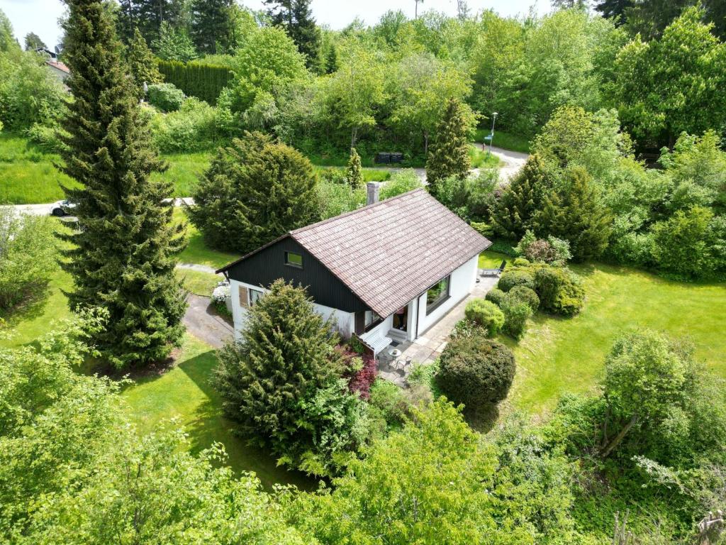 迪蒂斯豪森Holiday Home Sonnenbühl by Interhome的树林中小房子的空中景色