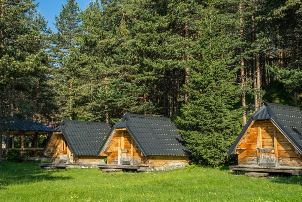 扎布利亚克Eco Camp Chalets pod Gorom的树木林地的小木屋