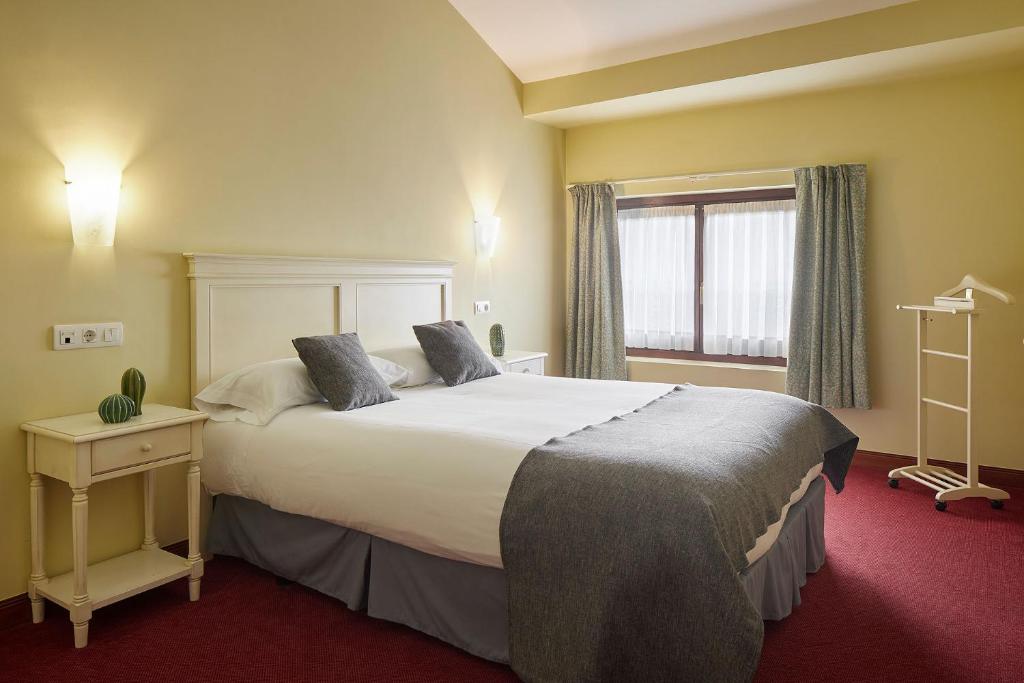 奥尼亚特IRAIPE Ongi Hotel的一间设有大床和窗户的酒店客房