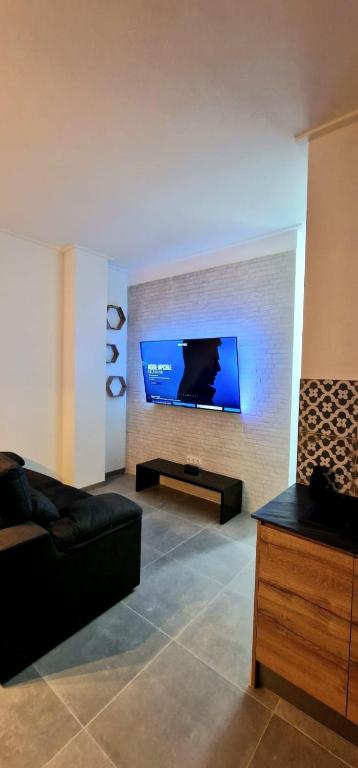 库列拉Loft el Baix - Cullera的带沙发和平面电视的客厅