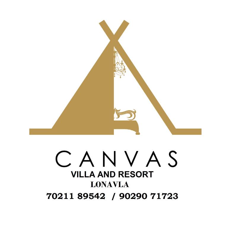 罗纳瓦拉ROOM with PRIVATE POOL BY CANVAS VILLA LONAVLA的龙巴卡峡谷别墅和度假村的标志