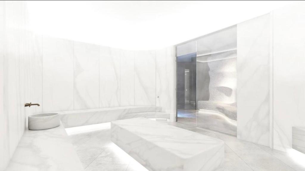 科帕奥尼克Woodside Apartment的白色的浴室设有浴缸和卫生间。