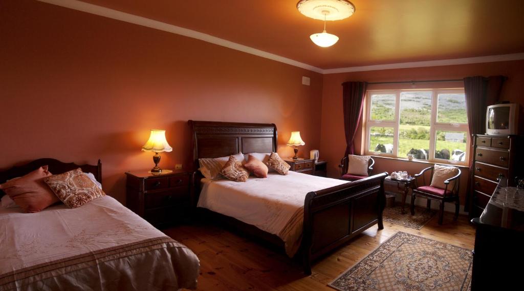 巴利瓦根卡帕宾莱尔酒店的一间卧室设有两张床和窗户。