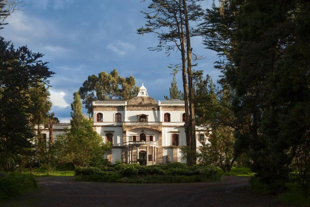 拉塔昆加拉谢内加庄园酒店的前面有树木的大白色房子
