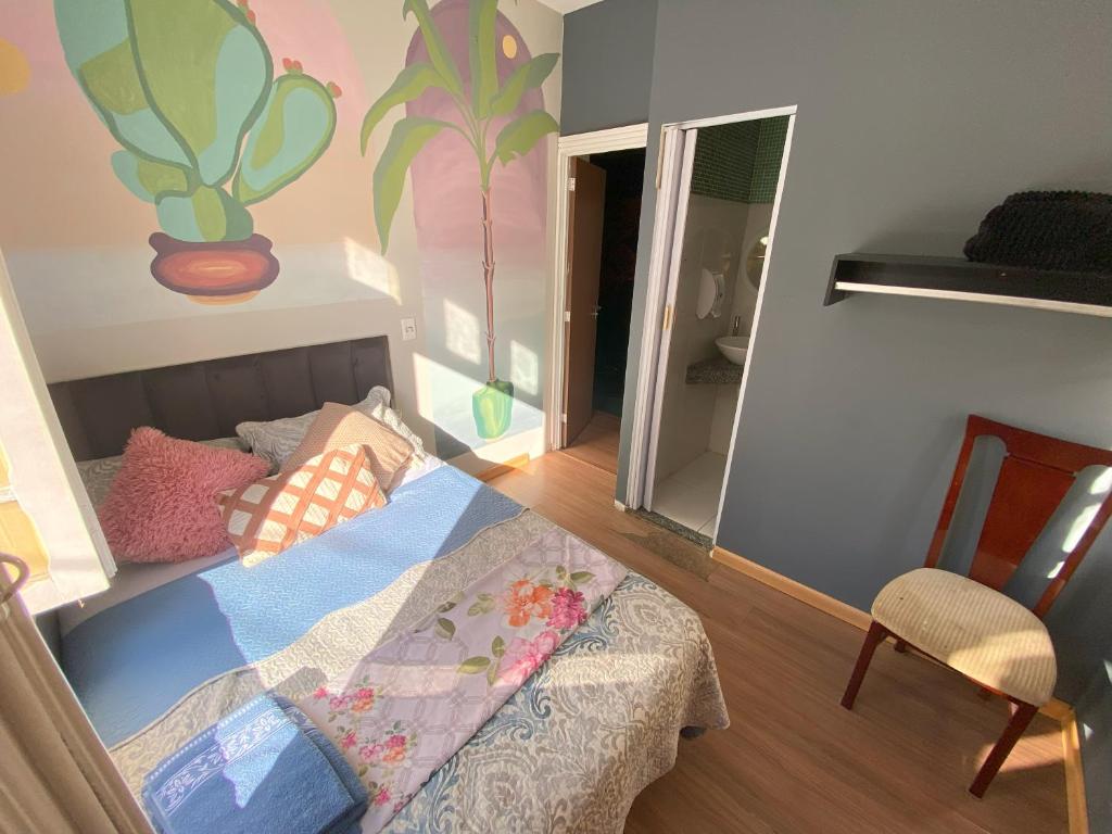 Aurora Hostel Rio客房内的一张或多张床位