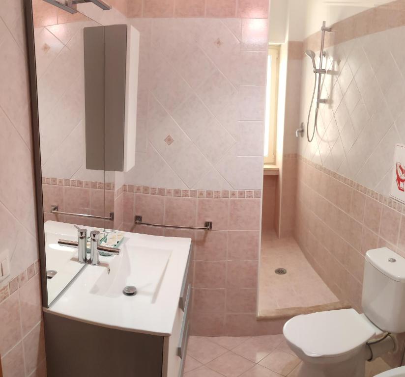 索伦托Il Tulipano的一间带水槽和卫生间的浴室