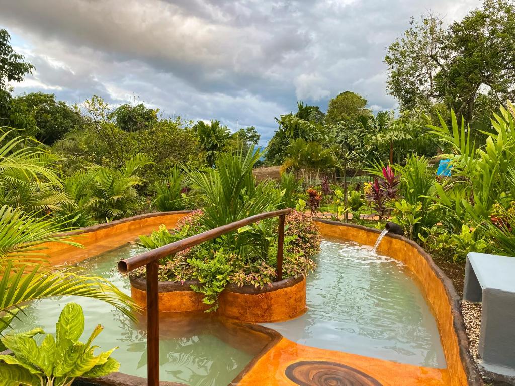 Hotel Heliconias Nature Inn &amp; Hot Springs外面的花园