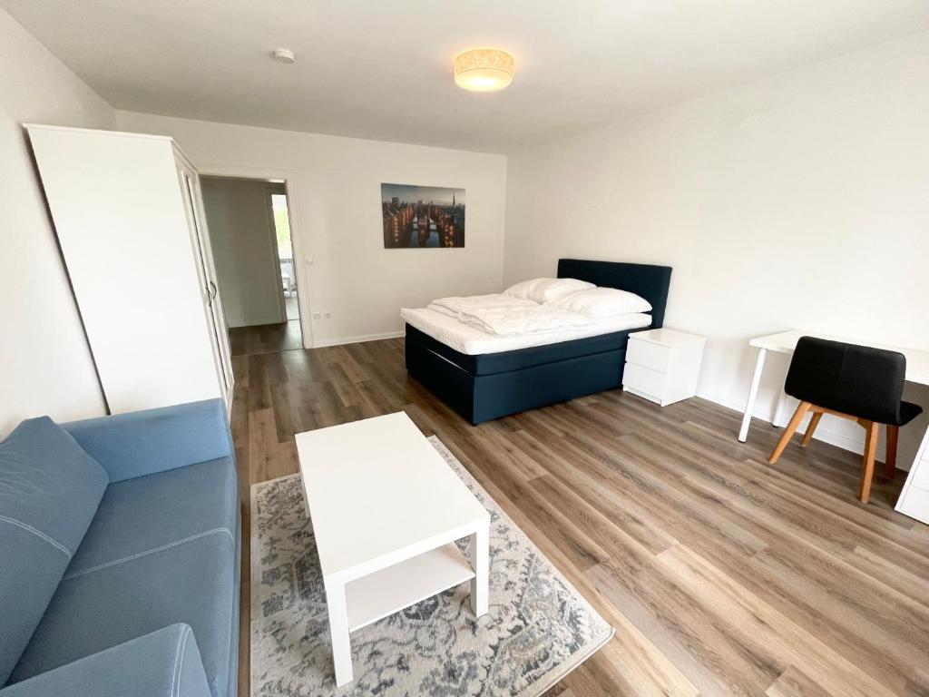 Zentrale Wohnung mit 3 Schlafzimmer für bis zu 9 Personen客房内的一张或多张床位