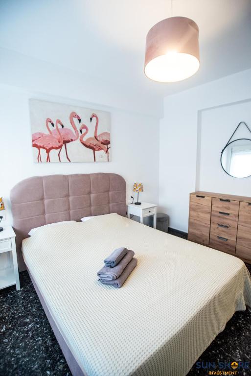 Explore Greece from Apartment with Private Garden客房内的一张或多张床位