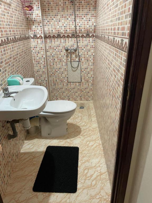 萨菲Vu sur corniche的一间带卫生间和水槽的浴室