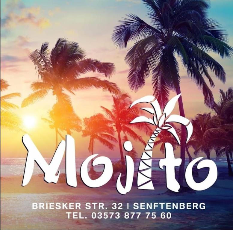 森夫滕贝格Pension Mojito Senftenberg的棕榈树海滩度假村的传单