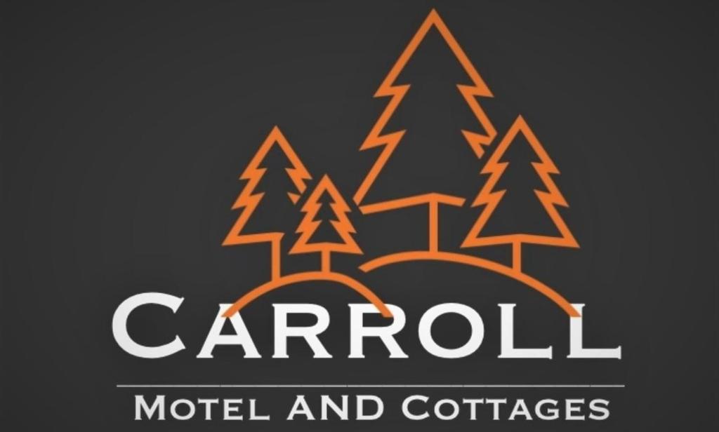 Twin Mountaincarrollmotel and cottages的卡瑞尔汽车旅馆和会议标志