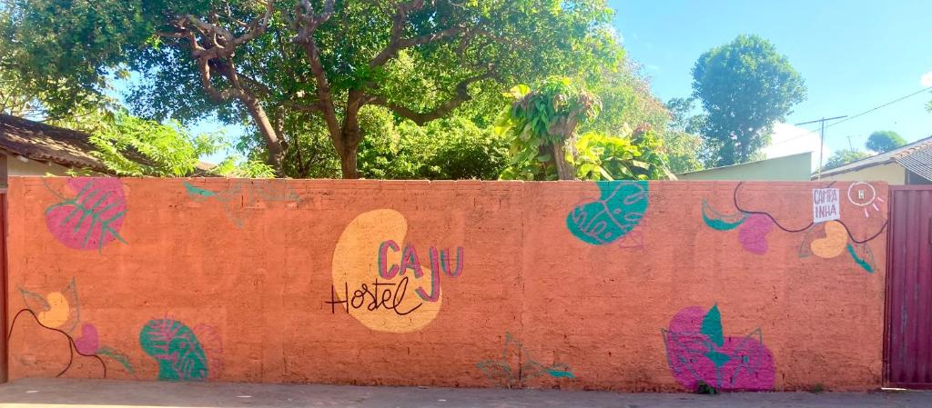 阿尔特杜尚Caju Hostel的一面墙上涂鸦