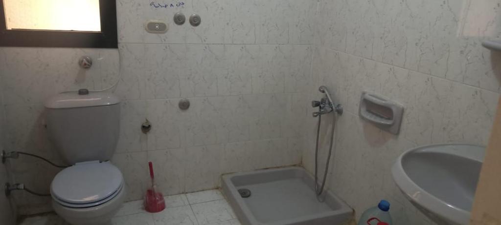 拉斯苏德尔Banana resort的一间带卫生间和水槽的浴室