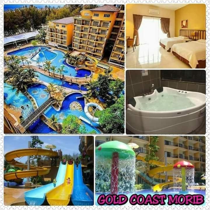 万津Studio 6 Gold Coast Morib Resort的一片与水上乐园相联的度假村图片