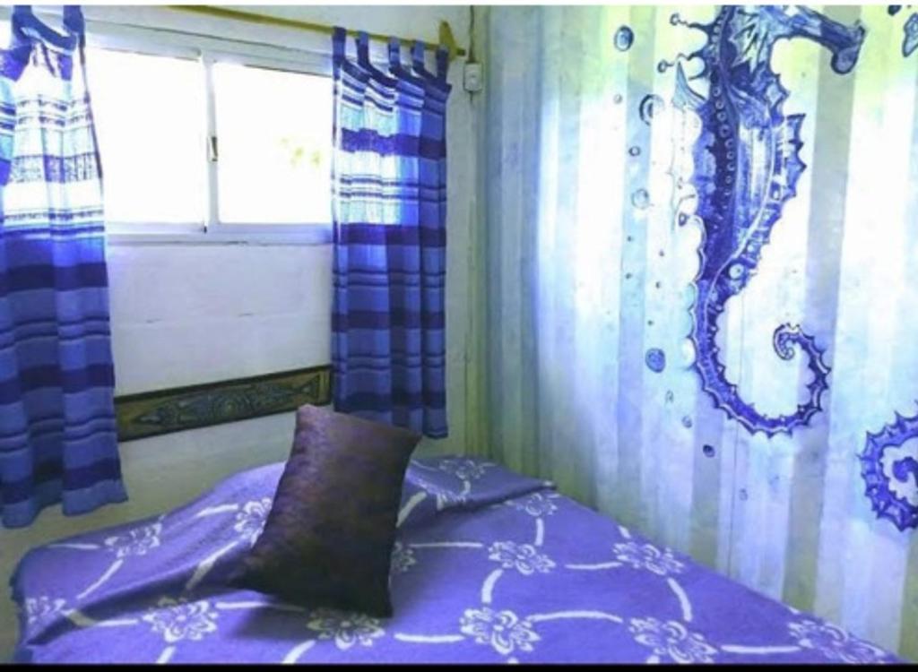 San LuisAmor amor的一间卧室配有一张带枕头和窗户的床