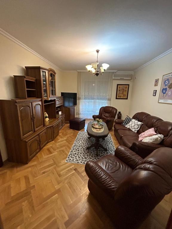 ZemunCentral apartment Zemun的客厅配有沙发和桌子