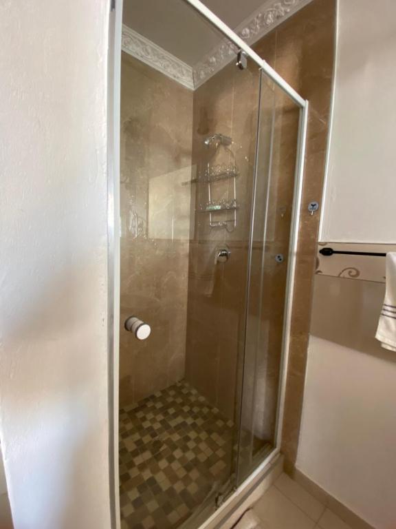 Ixopo4 Centenary Road Ixopo的浴室里设有玻璃门淋浴
