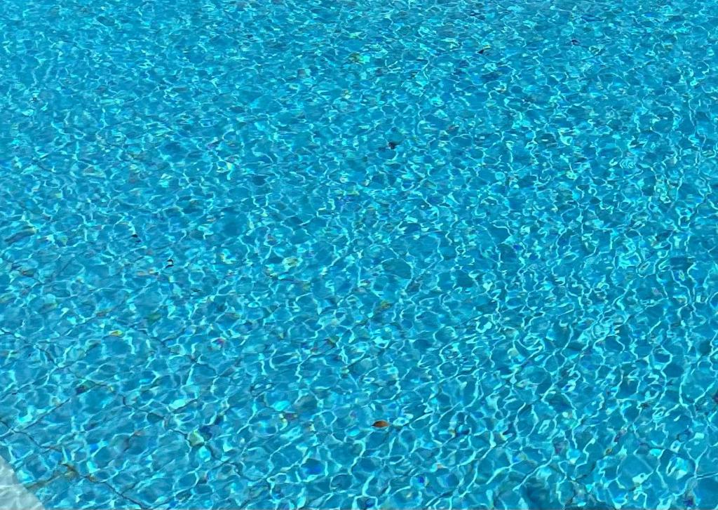 帕福斯Beautiful Home的游泳池里近乎蔚蓝的海水