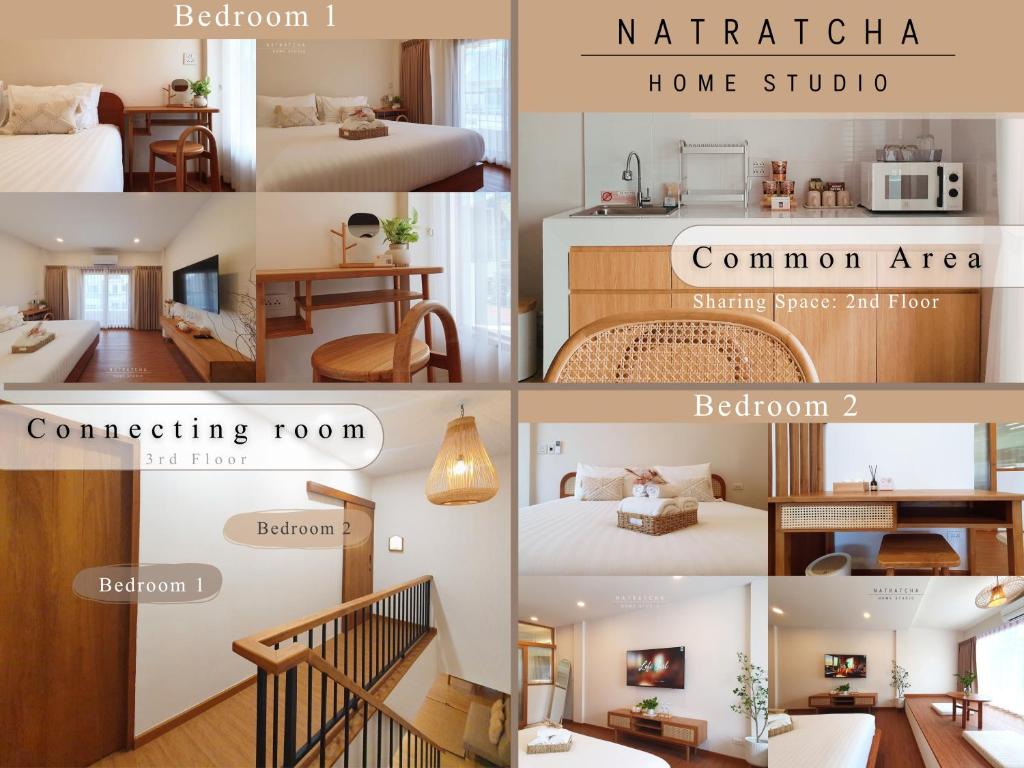 清迈NatRatcha Home Studio的家庭照片的拼合