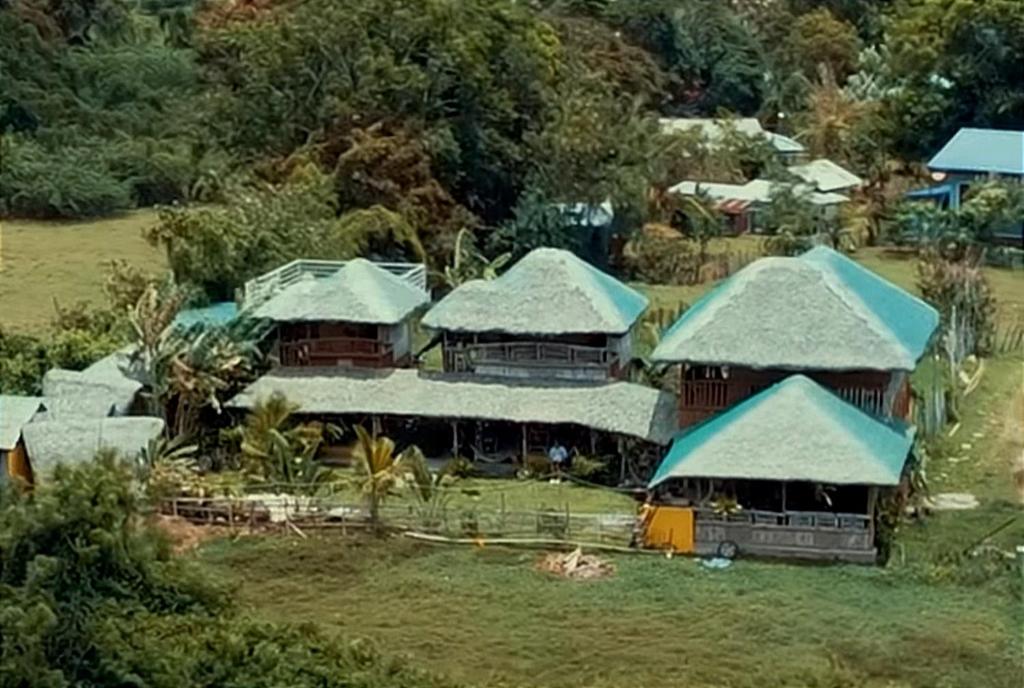 TalipanDupas Luce Love Lodges的屋顶小屋群的空中景观