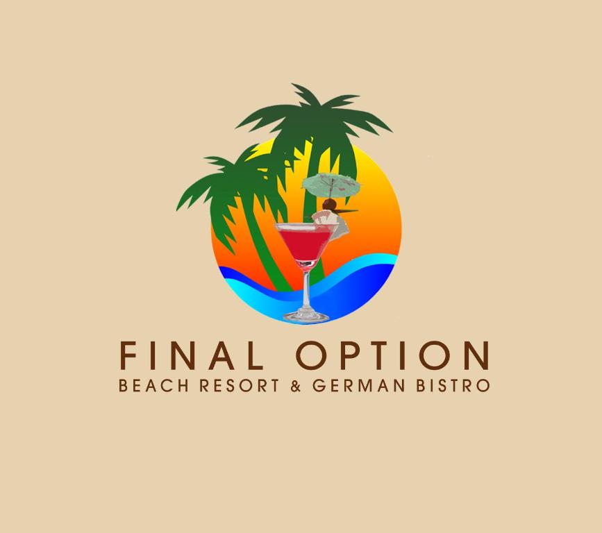 圣胡安P&M Final Option Beach Resort的海滩度假胜地和宝石小酒馆的棕榈树标志
