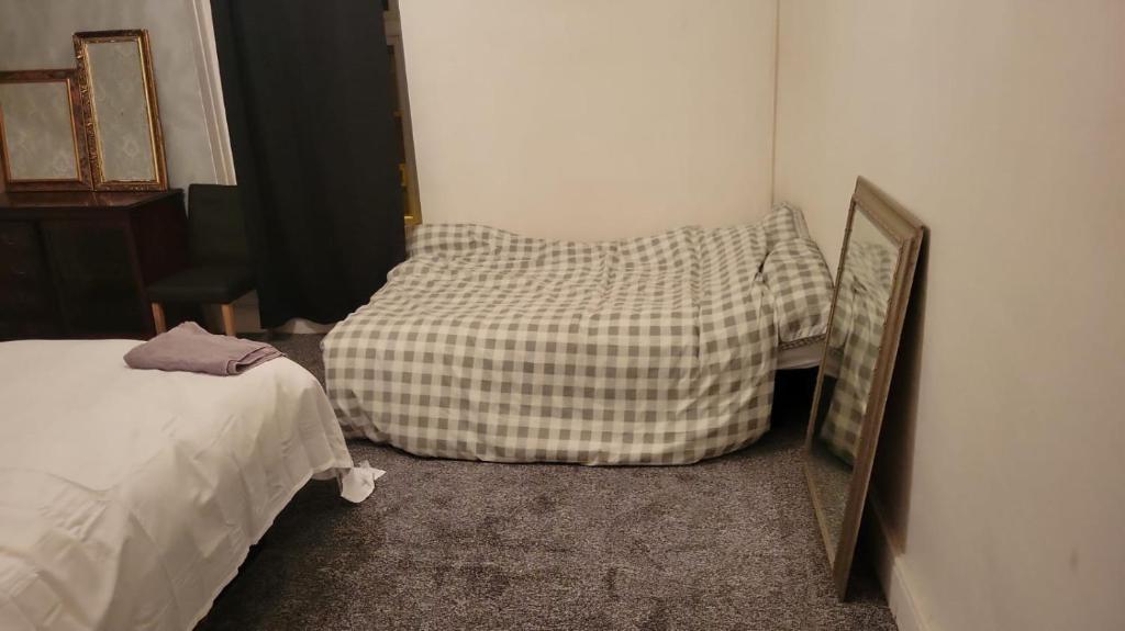 奥尔德姆234 Belgrave的一间卧室配有一张床和一个枕头,一张图片