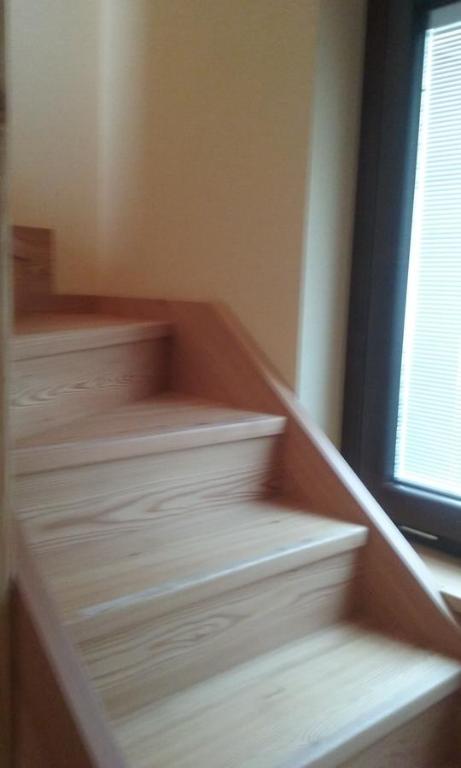 费尼斯彻兹萨平度假屋的窗户房间里一套楼梯