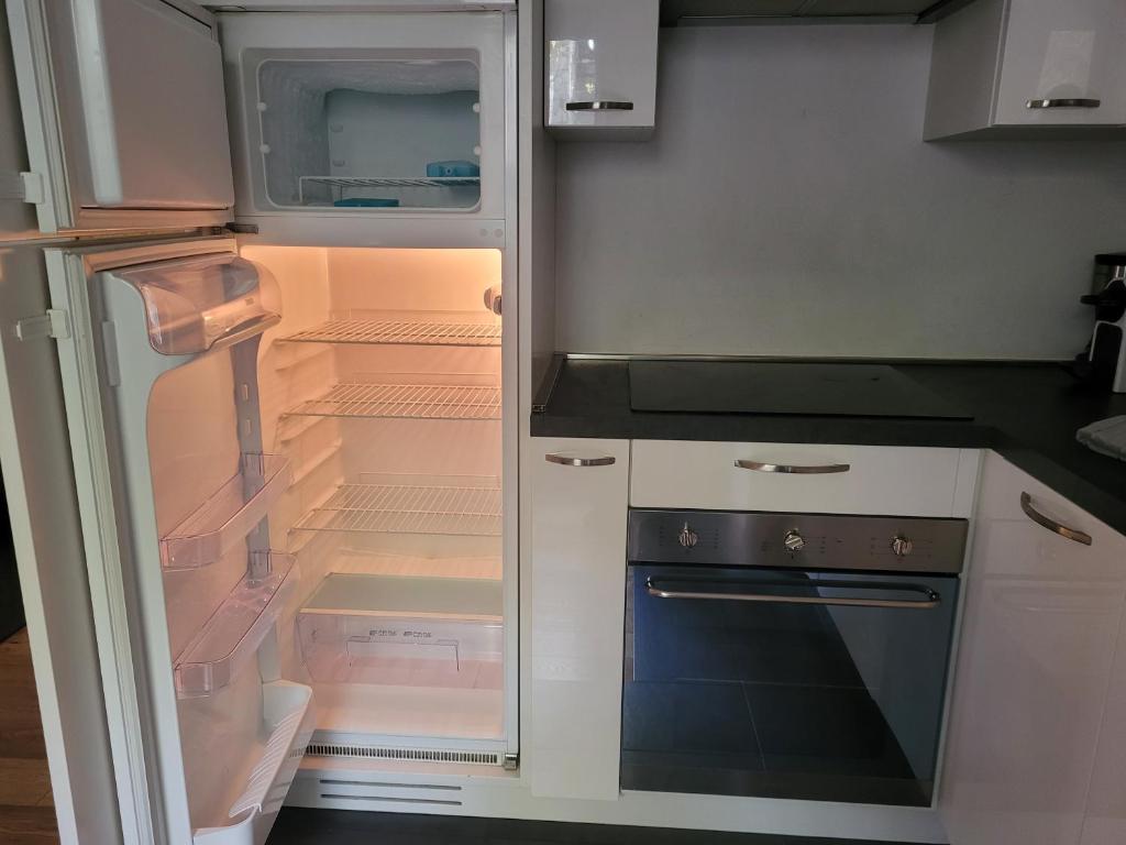 Cham&#39;Heart, 4-star apartments in Chamonix centre with free private parking的厨房或小厨房