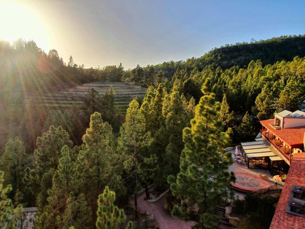 比拉夫洛尔比利亚尔瓦Spa酒店的享有带森林的度假胜地的空中景致