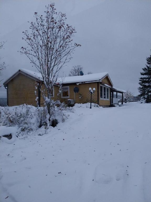 RottnerosGula huset的前面的地面上积雪的房子