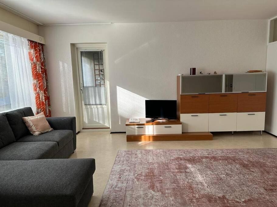 科特卡Welcomly apartment MILA的带沙发和平面电视的客厅