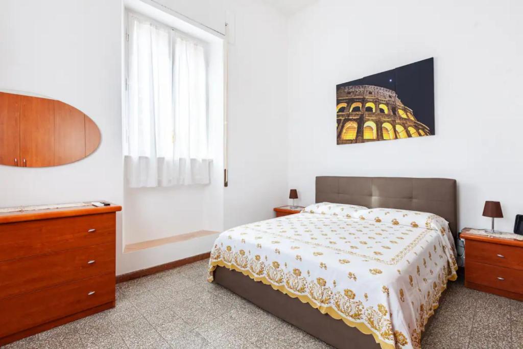 Felici’s apartment agli scavi di Ostia Antica客房内的一张或多张床位