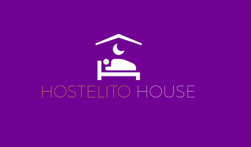 基加利Hostelito Room的紫色背景上的东风房屋标志