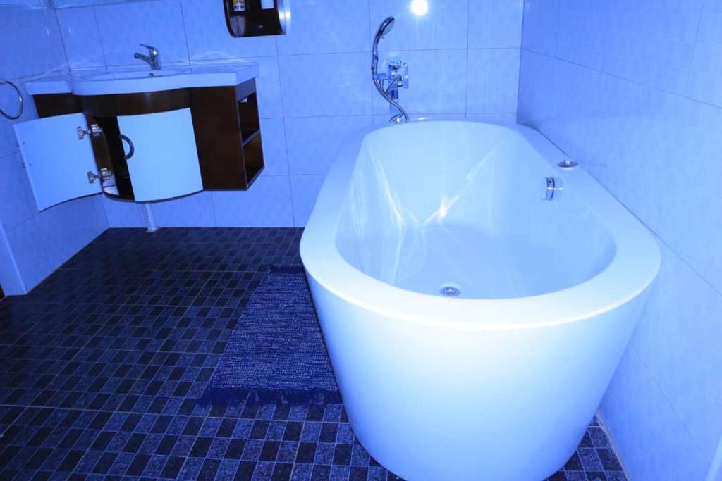 弗朗西斯敦EE Maison Bed and Breakfast的浴室配有白色卫生间和盥洗盆。