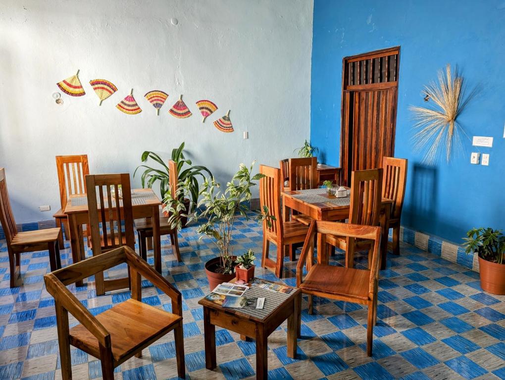 Casa Aguazul餐厅或其他用餐的地方