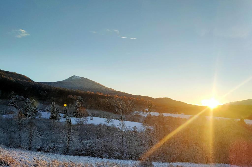 韦特利纳WidziMiSie的阳光照耀着雪地的太阳