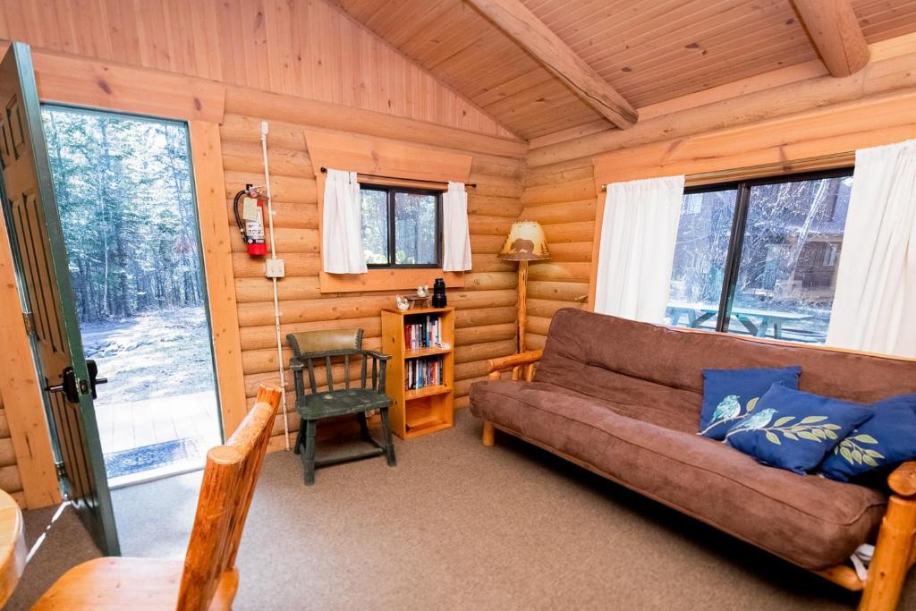 比格福克Experience Montana Cabins - Birdsong #2的小木屋内带沙发的客厅