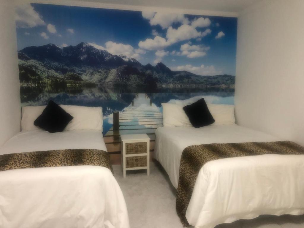 索韦托MajaK Guesthouse的水景客房 - 带两张床