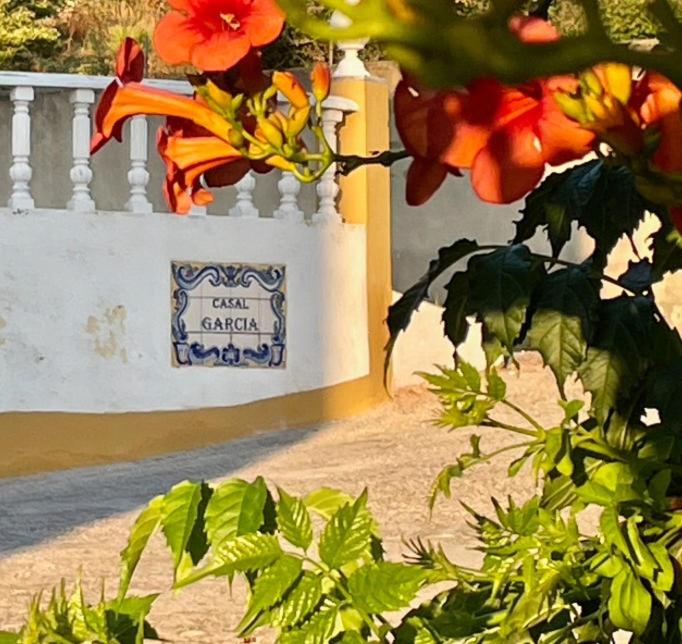 CadavalBBmontejunto的前面有围栏和鲜花的房子