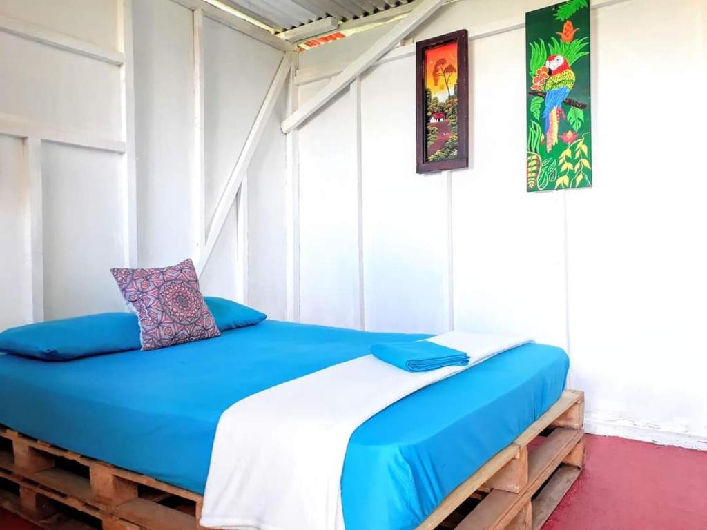 福尔图纳Rustico Arenal B&B的卧室配有一张床