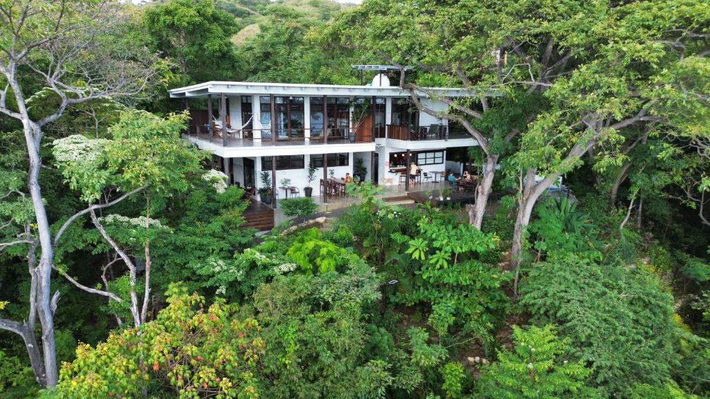 坎布塔尔The Hill Panama的森林中房屋的空中景观