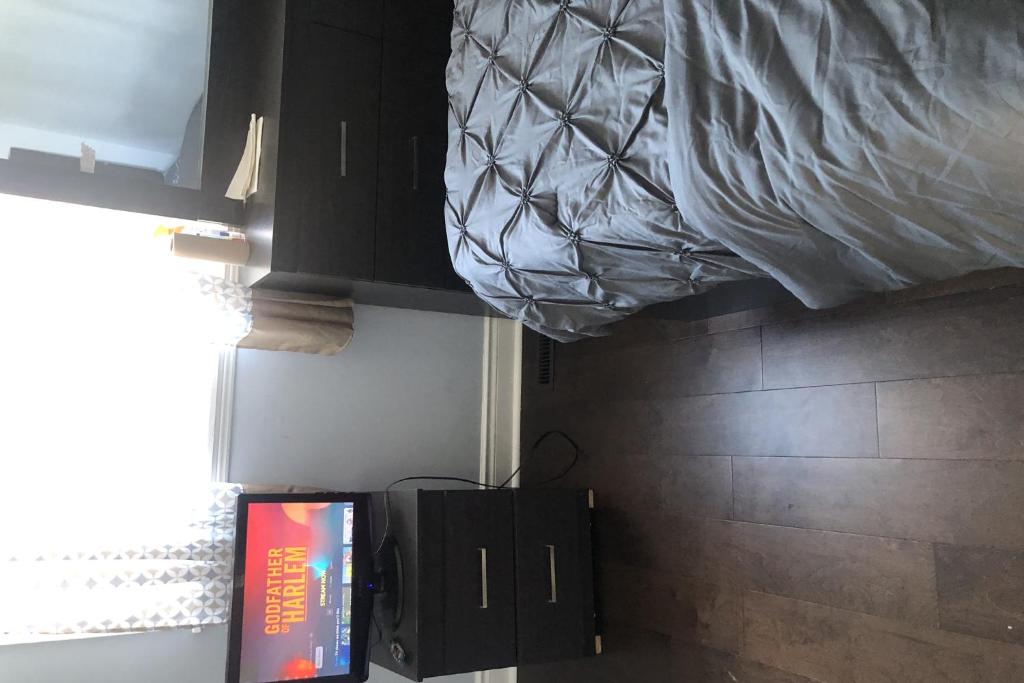 皮克灵ShayCozyDelux-Room-201的一间卧室配有一张床和一台电视。