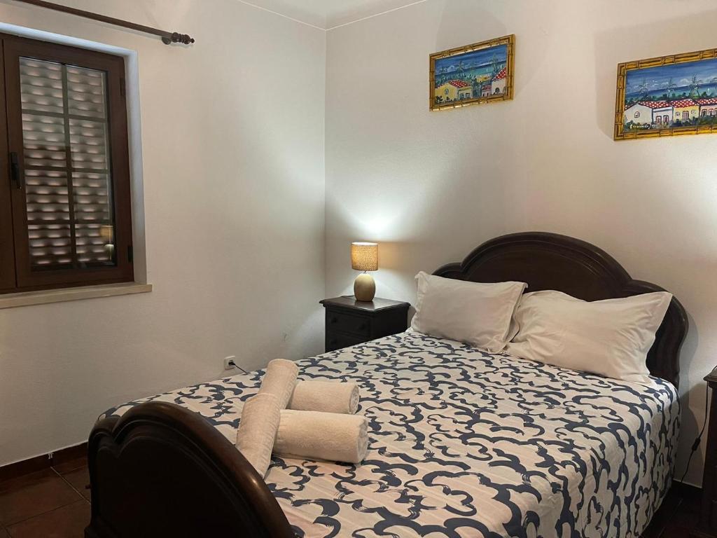 CavaleiroLUZ E SAL by Stay in Alentejo的一间卧室设有一张床和一个窗口