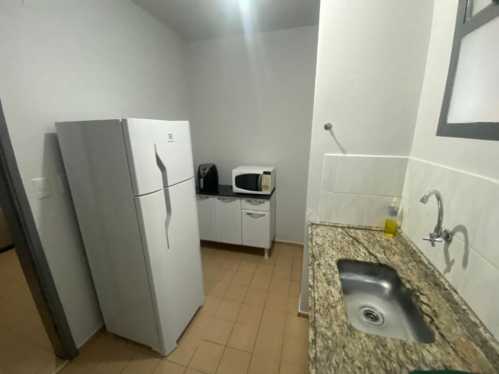 戈亚尼亚Martin Quintanilha 1B的厨房配有冰箱和水槽