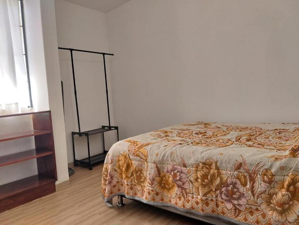 瓦哈卡市CASA HUAXYACAC的一间卧室配有一张床和一个梳妆台