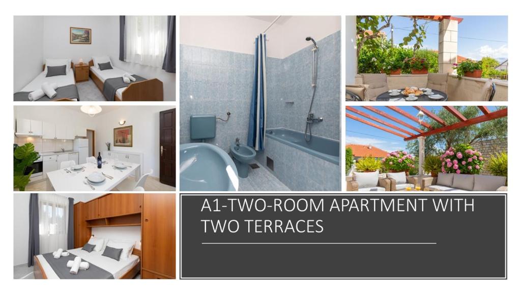 苏佩塔尔APARTMENTS4YOU SUPETAR-the BEST and MOST POPULAR apartments for DISCOVERING the island的一套四幅画合一的两套房间公寓