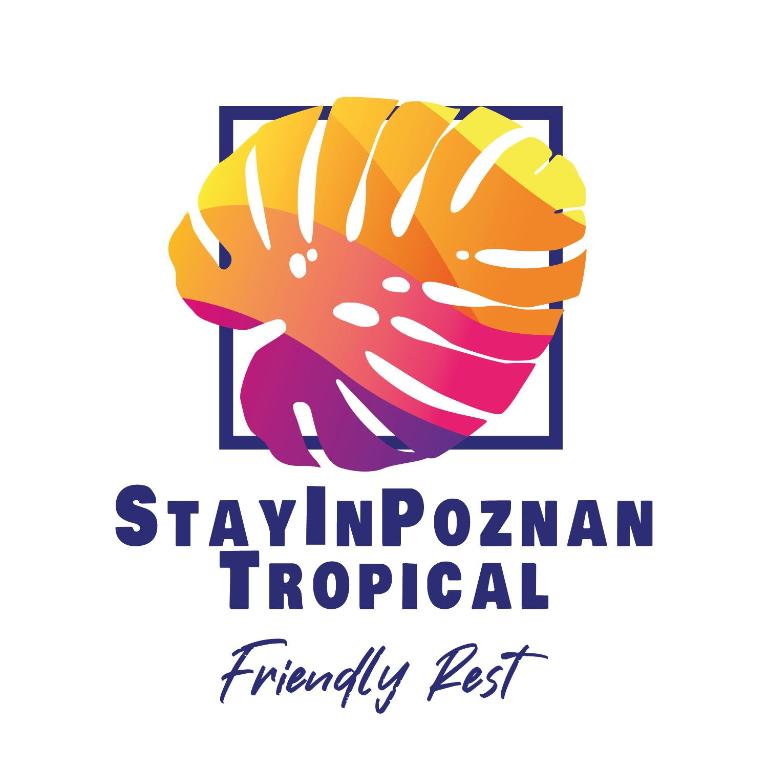 波兹南Stay in Poznan Tropical的刺绣热带鱼节的标志