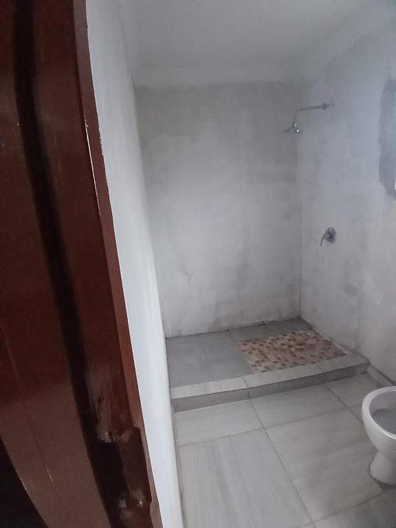马翁Partulaka Rest Inn的一间带卫生间和淋浴的小浴室